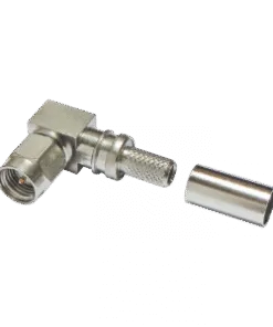 EZ-200-SM-RA-SS-X Times Microwave Systems SMA Right Angle Plug Straight Crimp Connector