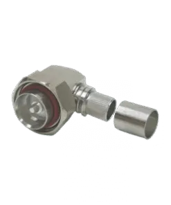 EZ-600-716M-RA-X Times Microwave Systems 7/16 DIN Plug Right Angle Crimp Connector